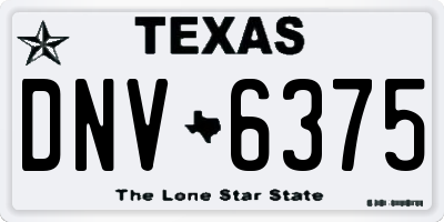 TX license plate DNV6375