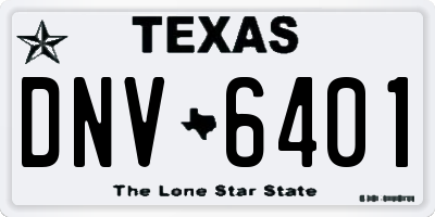TX license plate DNV6401