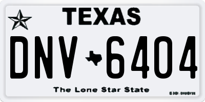 TX license plate DNV6404