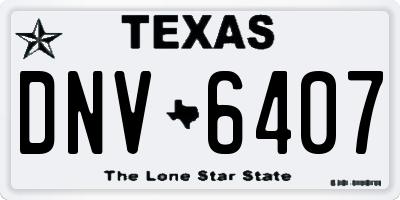 TX license plate DNV6407