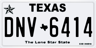 TX license plate DNV6414