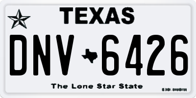 TX license plate DNV6426