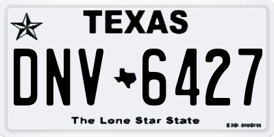 TX license plate DNV6427