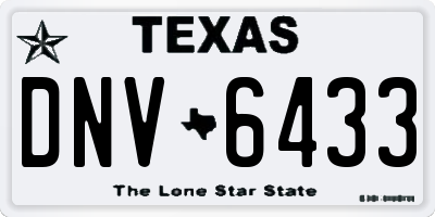 TX license plate DNV6433