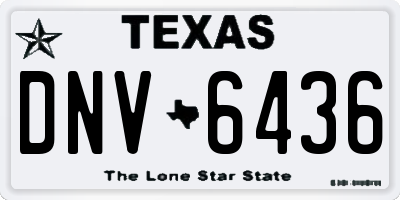 TX license plate DNV6436