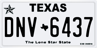 TX license plate DNV6437