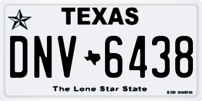 TX license plate DNV6438