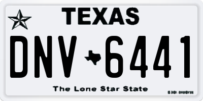 TX license plate DNV6441