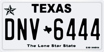 TX license plate DNV6444