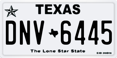 TX license plate DNV6445