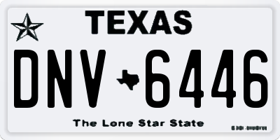 TX license plate DNV6446