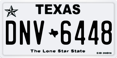 TX license plate DNV6448