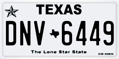 TX license plate DNV6449