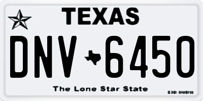 TX license plate DNV6450