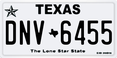 TX license plate DNV6455