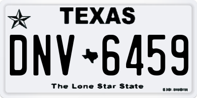 TX license plate DNV6459