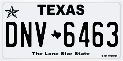 TX license plate DNV6463