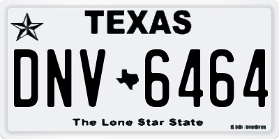 TX license plate DNV6464