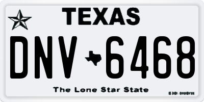 TX license plate DNV6468