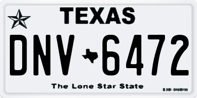 TX license plate DNV6472
