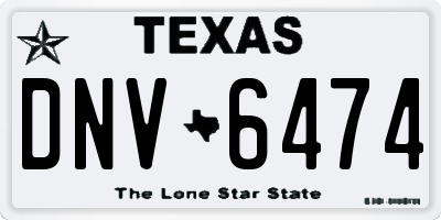 TX license plate DNV6474