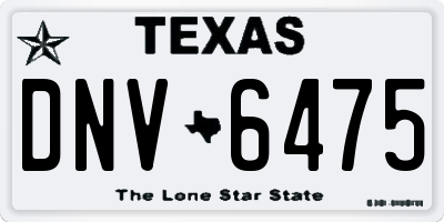TX license plate DNV6475