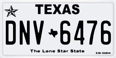 TX license plate DNV6476