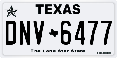 TX license plate DNV6477