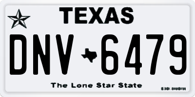 TX license plate DNV6479