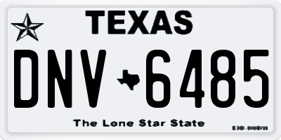 TX license plate DNV6485