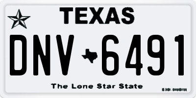 TX license plate DNV6491