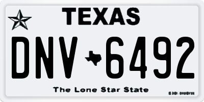 TX license plate DNV6492