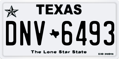 TX license plate DNV6493