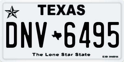 TX license plate DNV6495