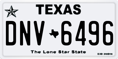 TX license plate DNV6496