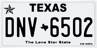 TX license plate DNV6502