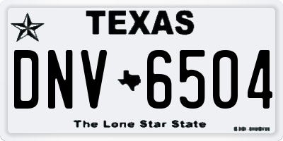 TX license plate DNV6504