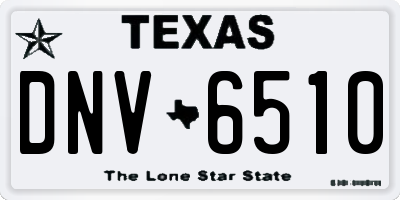 TX license plate DNV6510