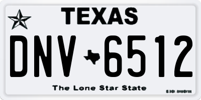 TX license plate DNV6512