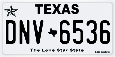 TX license plate DNV6536