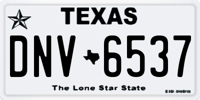 TX license plate DNV6537
