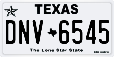 TX license plate DNV6545