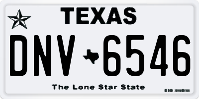 TX license plate DNV6546