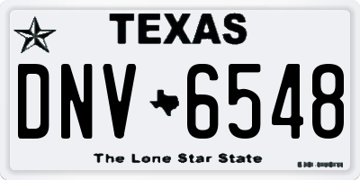 TX license plate DNV6548