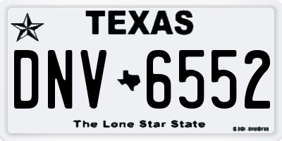 TX license plate DNV6552