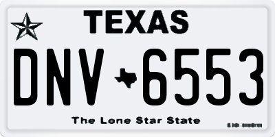TX license plate DNV6553