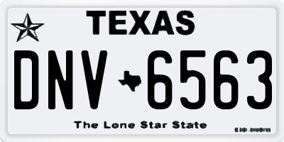 TX license plate DNV6563
