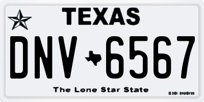 TX license plate DNV6567
