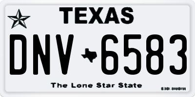 TX license plate DNV6583