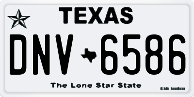 TX license plate DNV6586